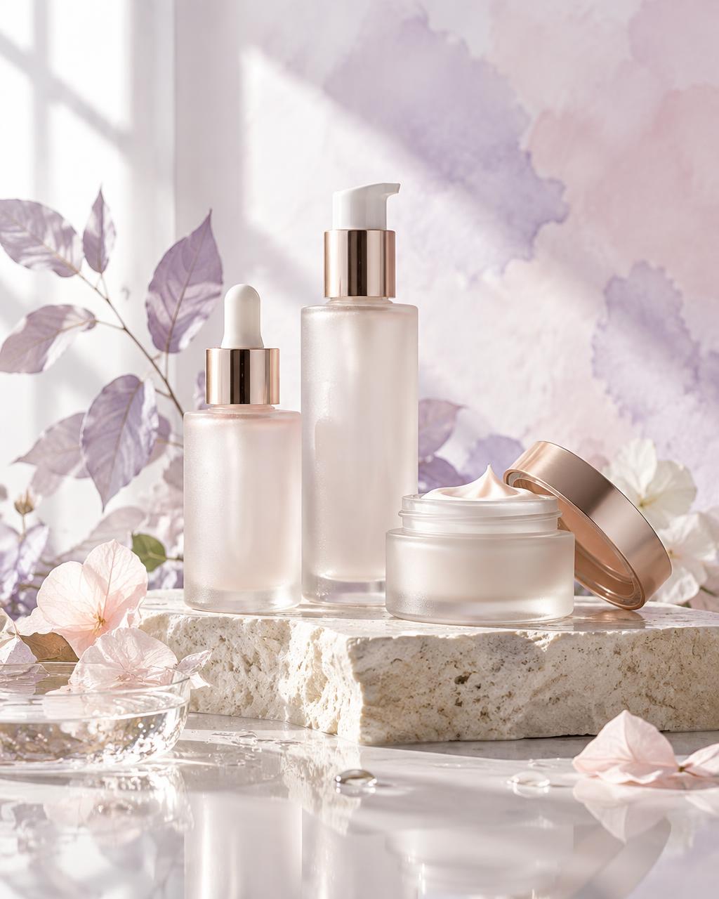 A luminous collection of iGlow-inspired skincare vessels